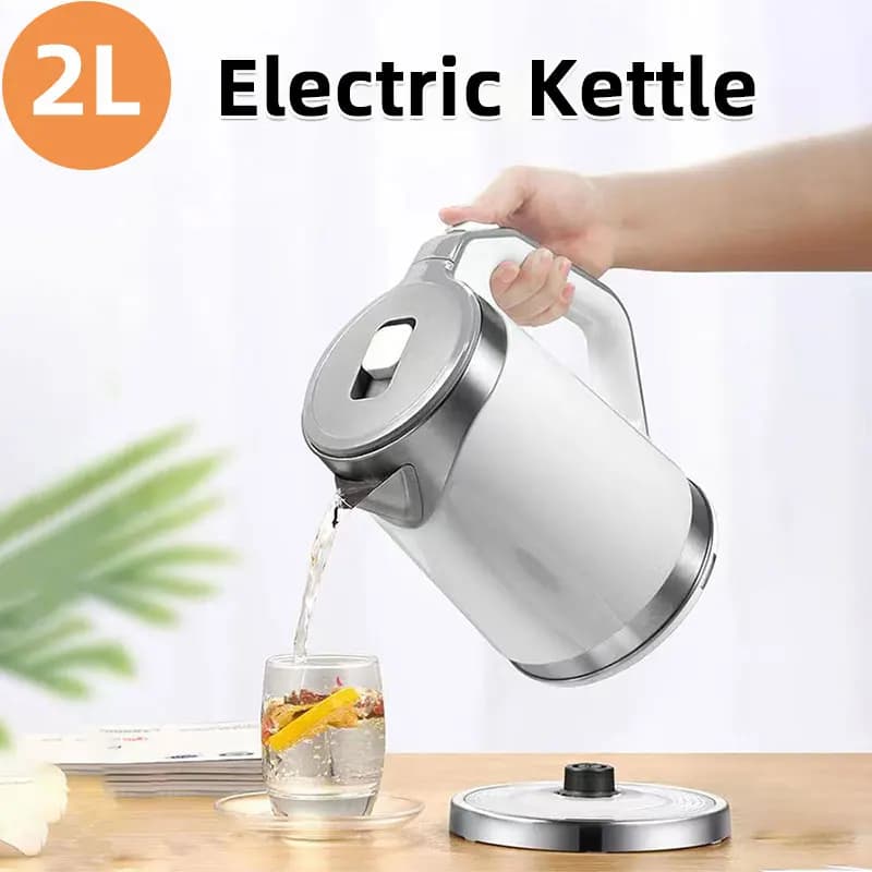 Bollitore elettrico da 2 litri 110 V/220 V - 1000-1700 W ad ebollizione rapida con spegnimento automatico e doppia protezione di sicurezza