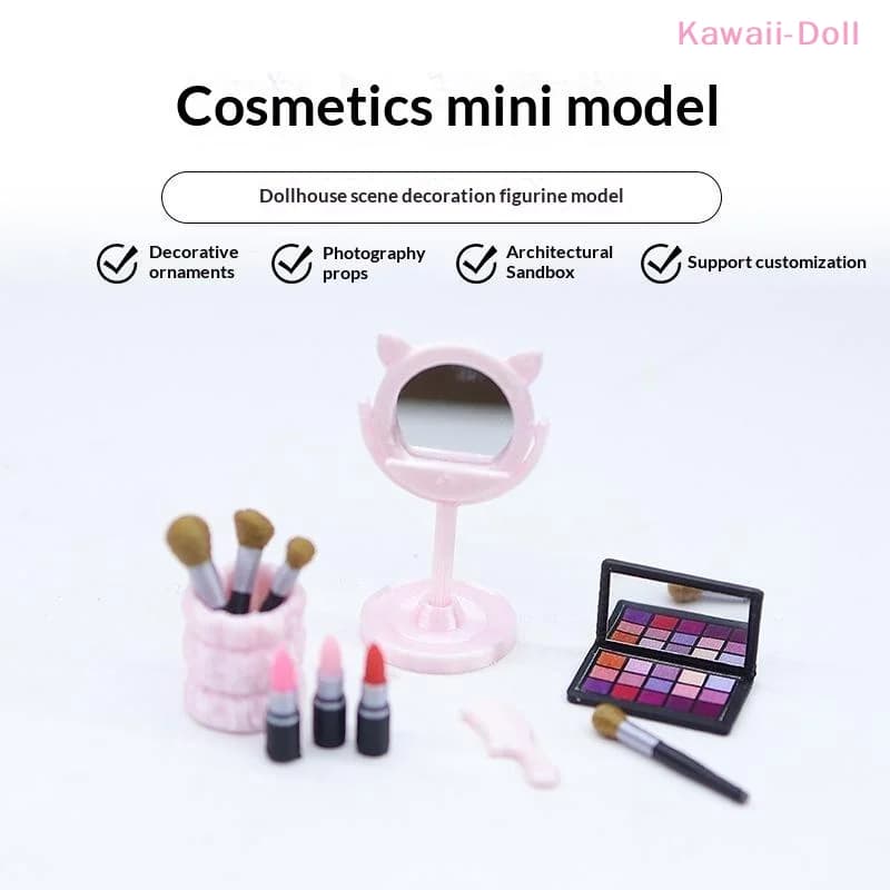 [DO]1Pcs Simulated Miniature Dollhouse Makeup Brush Cosmetic For Doll Accessory Toys[DO]