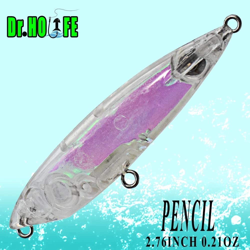 Dr.Holife 25PCS/LOT Pencil Bait Unpainted Pencil Blanks Lure 7CM 6G Prism Insret Artificial Hard Bait For DIY Fishing Lures
