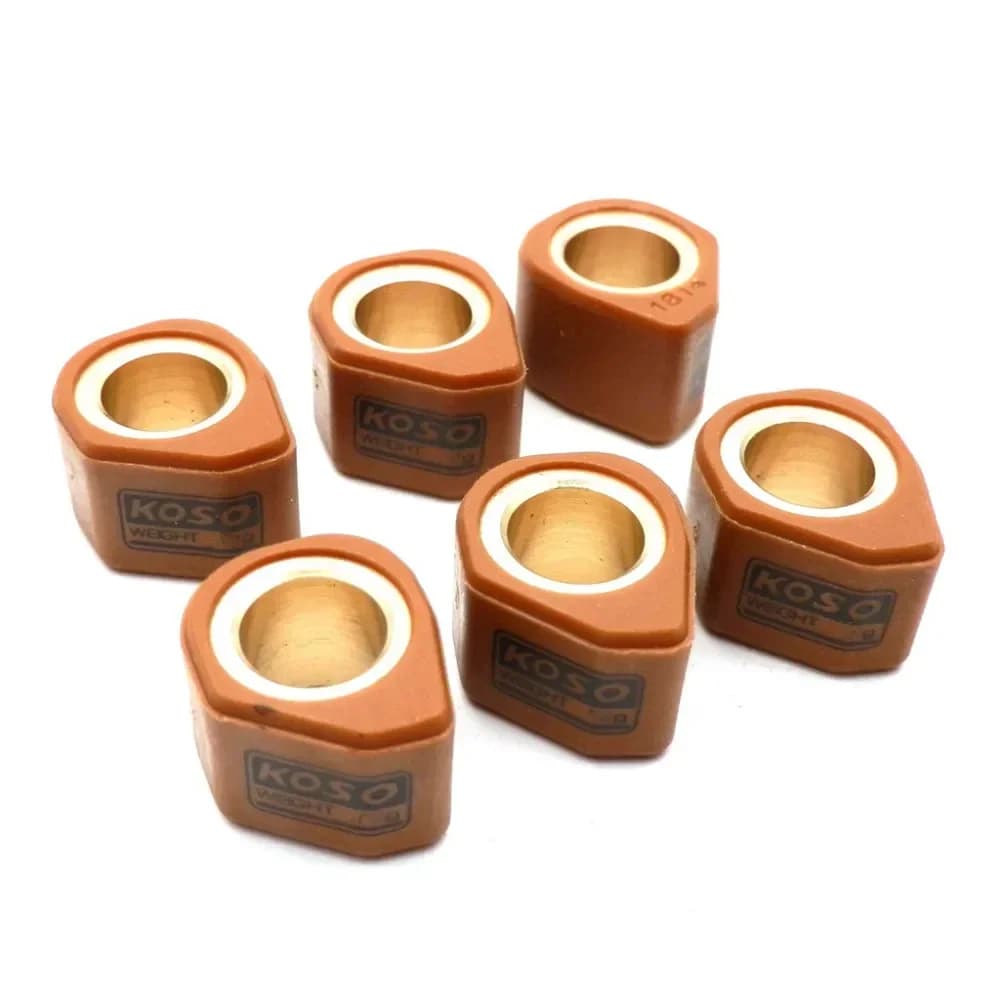 Performance variator weight rollers 18X14mm polygonal curves for scooter KOSO GY6 150cc 12/13/14/15/16/17/18 grams