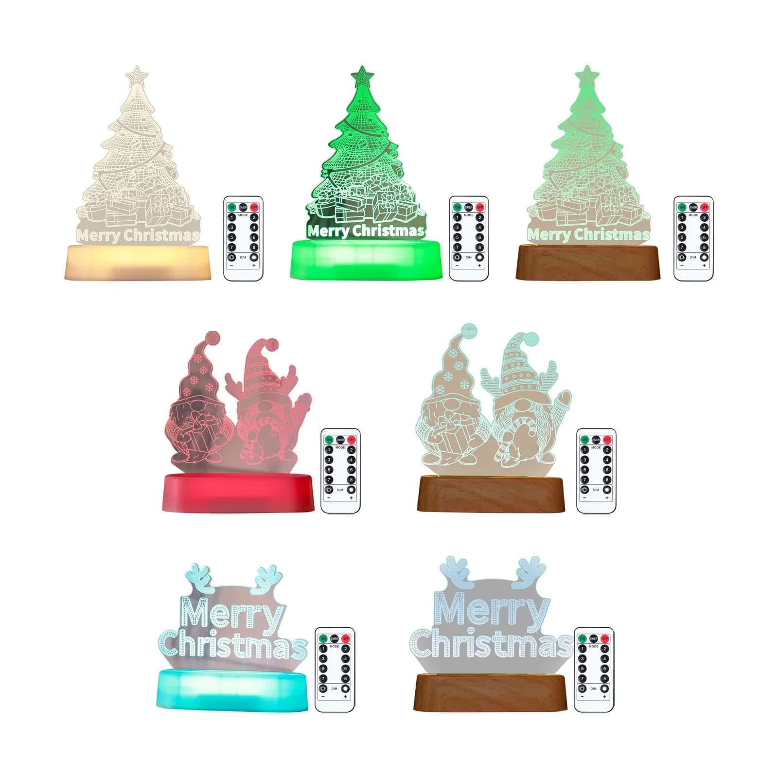 Lampada da tavolo 3D autoportante a luce notturna a LED per feste di compleanno di festa