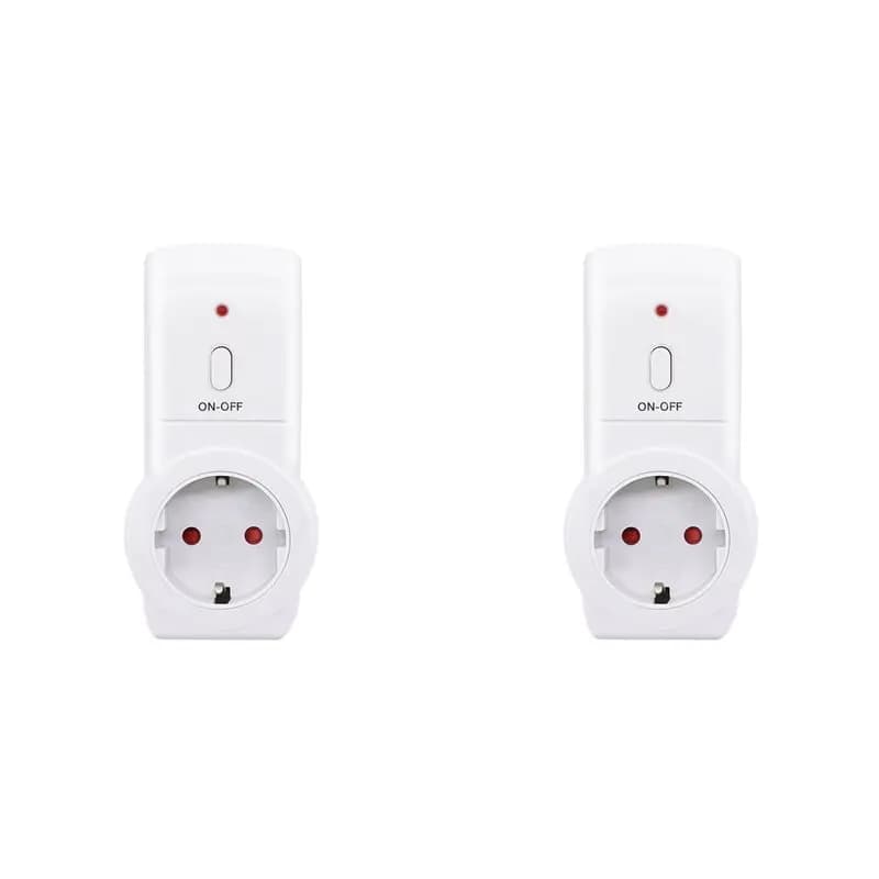 Delivery in 24 Hours, Intelligent socket switch with Timer and Wireless remote control 2X, 220V, 433Mhz, Programmable, Electric socket at Muro EU