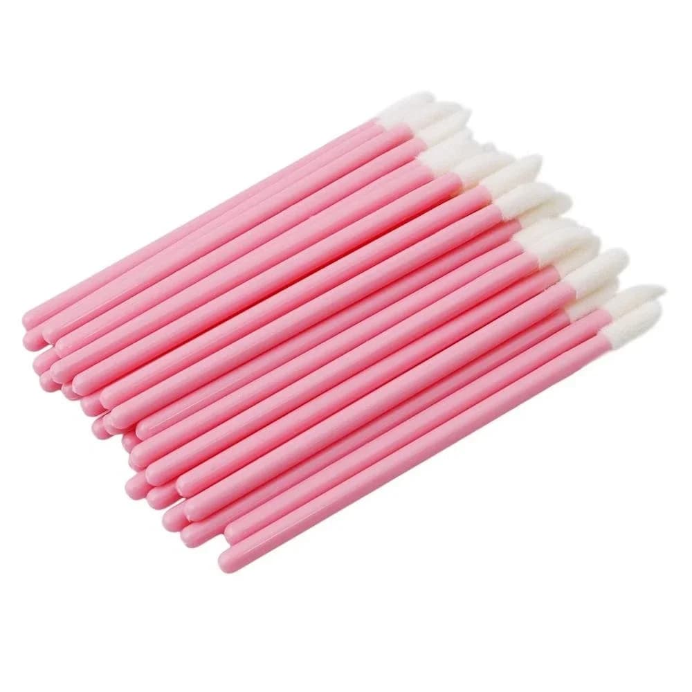500-2000Pcs Pink Disposable Lip BrushFull Size Lipsticks Lipbrush Mascara Applicator Lipstick Wands Set Cosmetic Makeup Tool