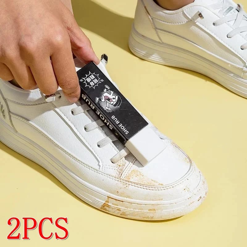 Gomma da 2 pezzi Gomma speciale opaca per scarpe da ginnastica Shine Decontaminazione Scarpe bianche Decalcificazione Accessori per scarpe semplici e facili da usare