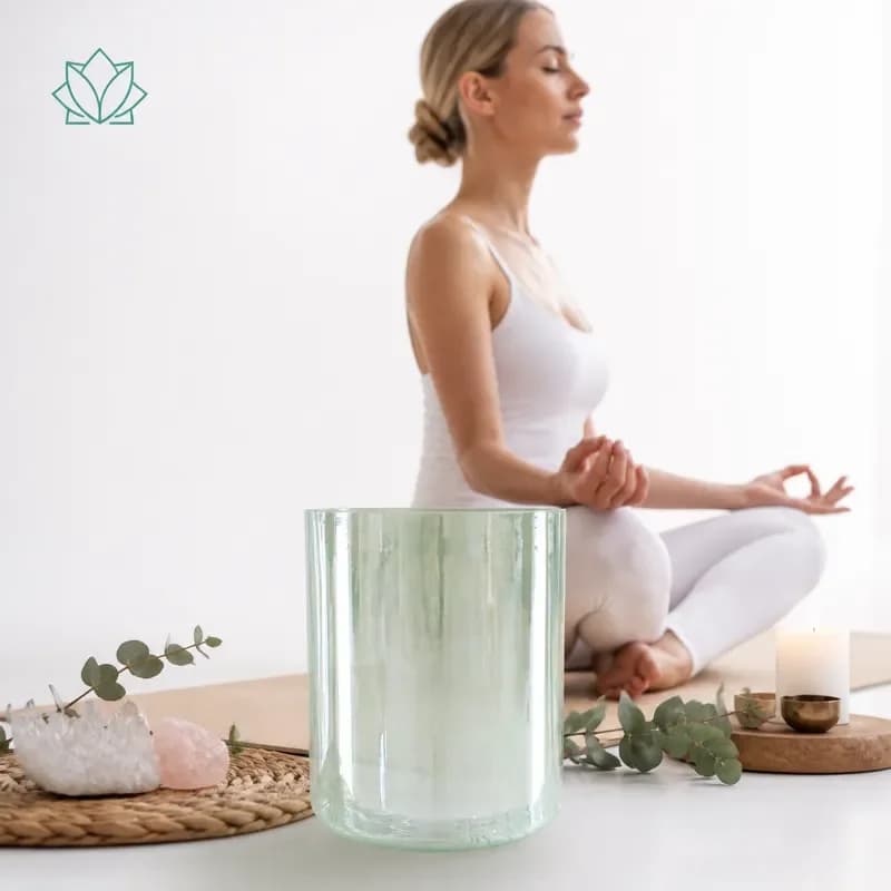 STAR LIN KUP 2026 New Pearl Green High Alchemy Crystal Singing Bowl Quartz Sound Therapy Meditation Chakra Healing Instrument