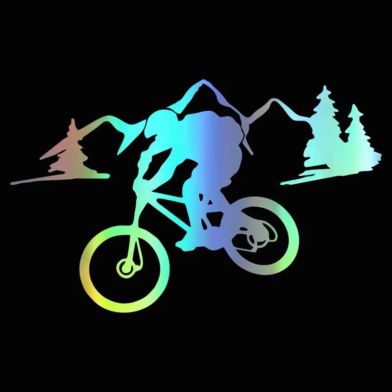 MTB Bike Riding Mountain Road Modellazione Adesivo per auto Decalcomania per auto Accessori per auto