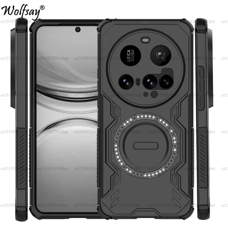 Custodia per armatura per Xiaomi 15 Adsorbimento ultra magnetico Carica wireless Cover posteriore Xiaomi 15 Ultra Custodia per Xiaomi Mi 15 Ultra Custodia