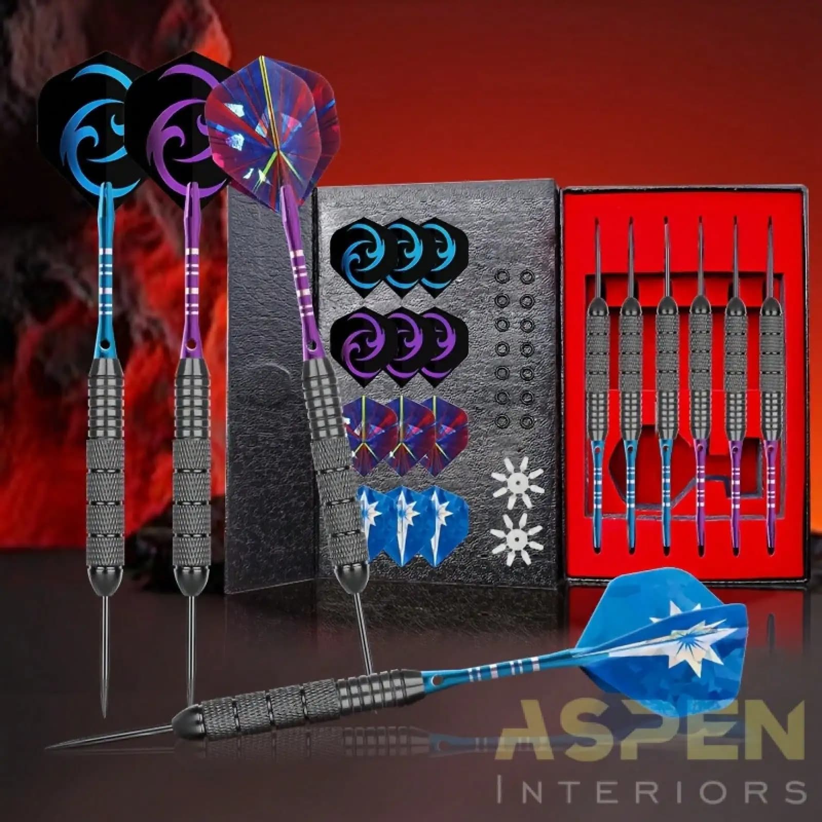 Father's Day Gift Set Of 6 Professional Darts - Iron Tip With Aluminum Alloy Shaft And PET Flying Discs - Suitable For Training And Competition - Comes With Gift Box - Holiday Gift