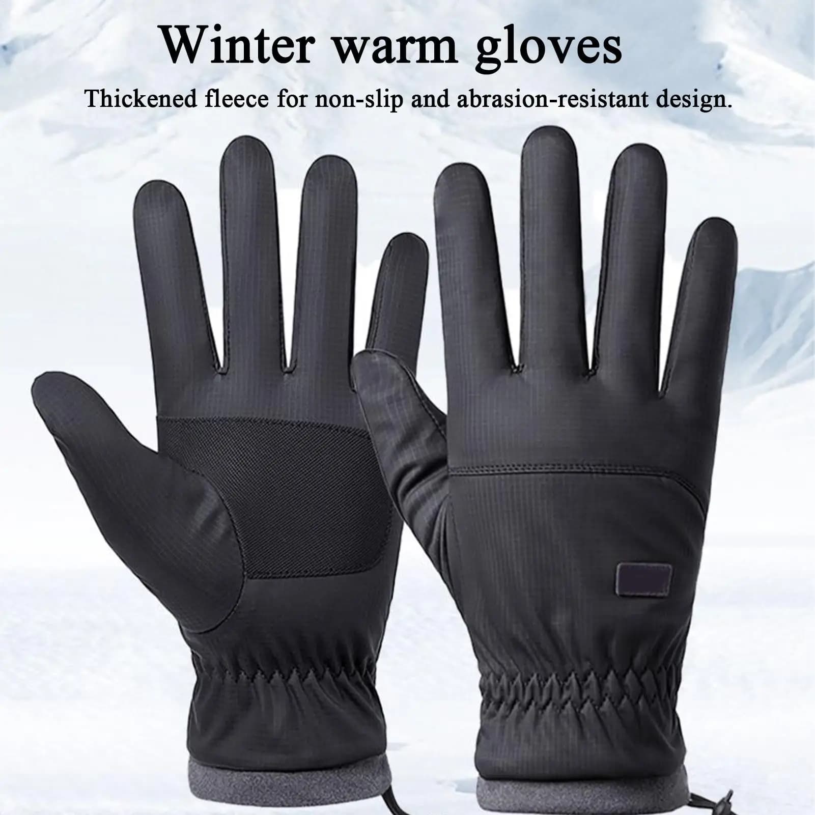 USB windproof heated gloves 1 pair of winter ski gloves with electric heating for snowboard cycling, ergonomic thermal gloves