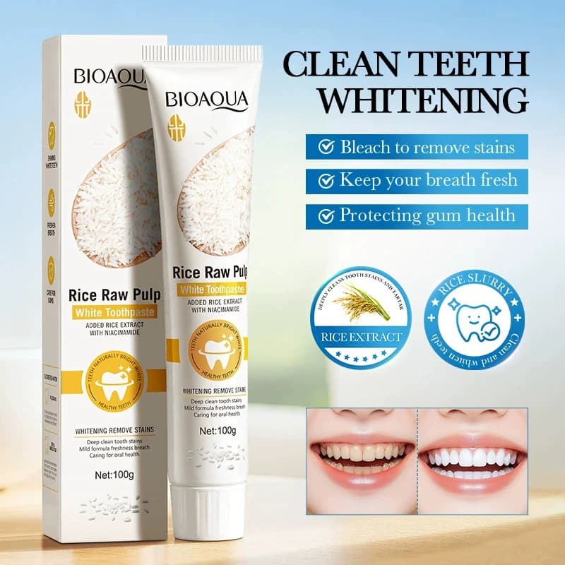 White toothpaste for removing stains, whitening of yellow teeth, oral care, fresh breath