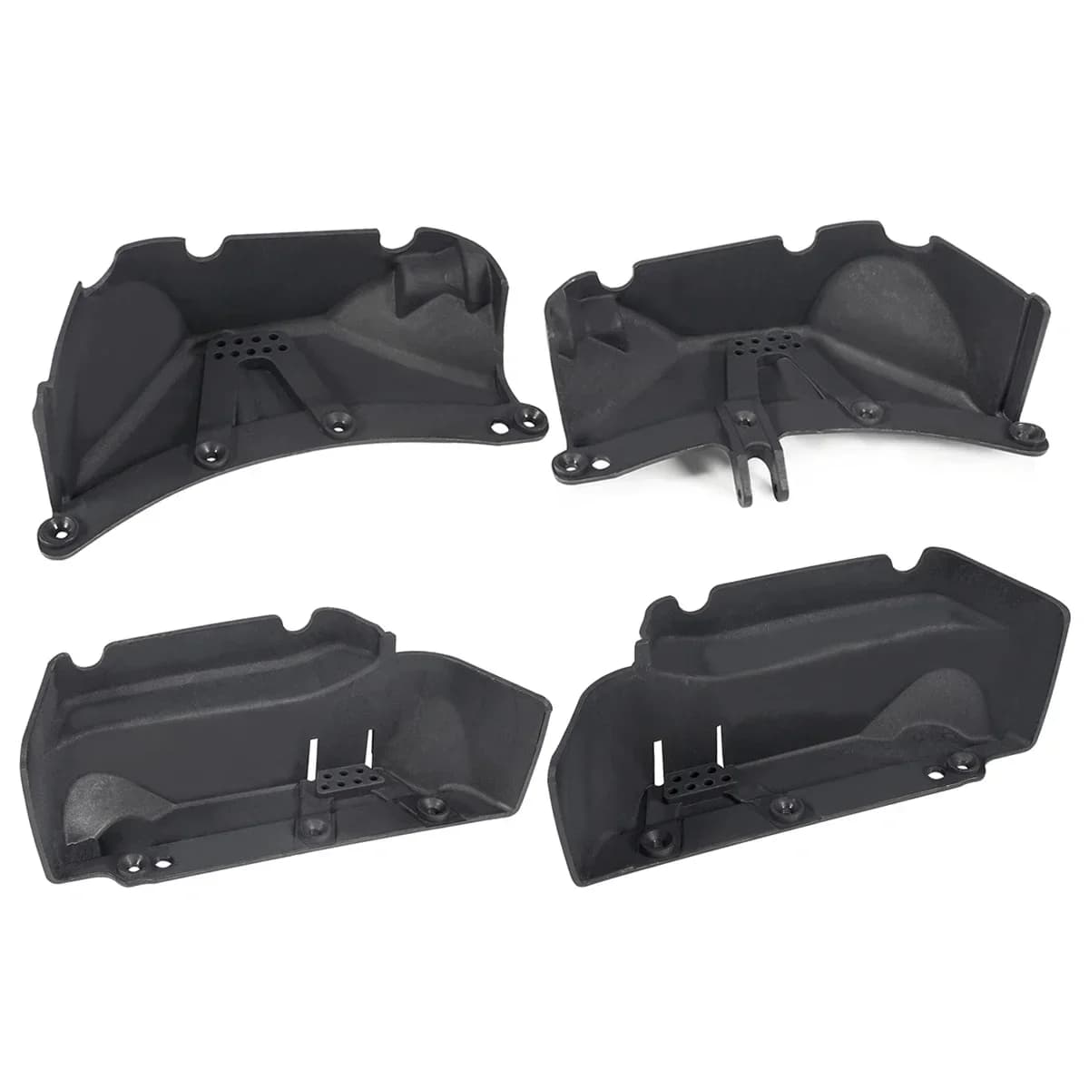 Parafanghi anteriori posteriori in plastica nera per 1/10 RC Car Crawler SCX10 313mm Interasse Cambio epicicloidale Telaio