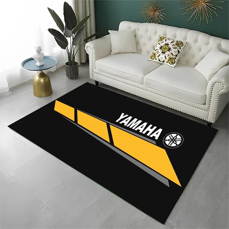 Tappeto 3D Y-Yamaha Racing Moto per Sala Giochi, Camera da Letto, Soggiorno, Divano, Decorazione Casa, Tappeto Antiscivolo per Area Giochi Bambini