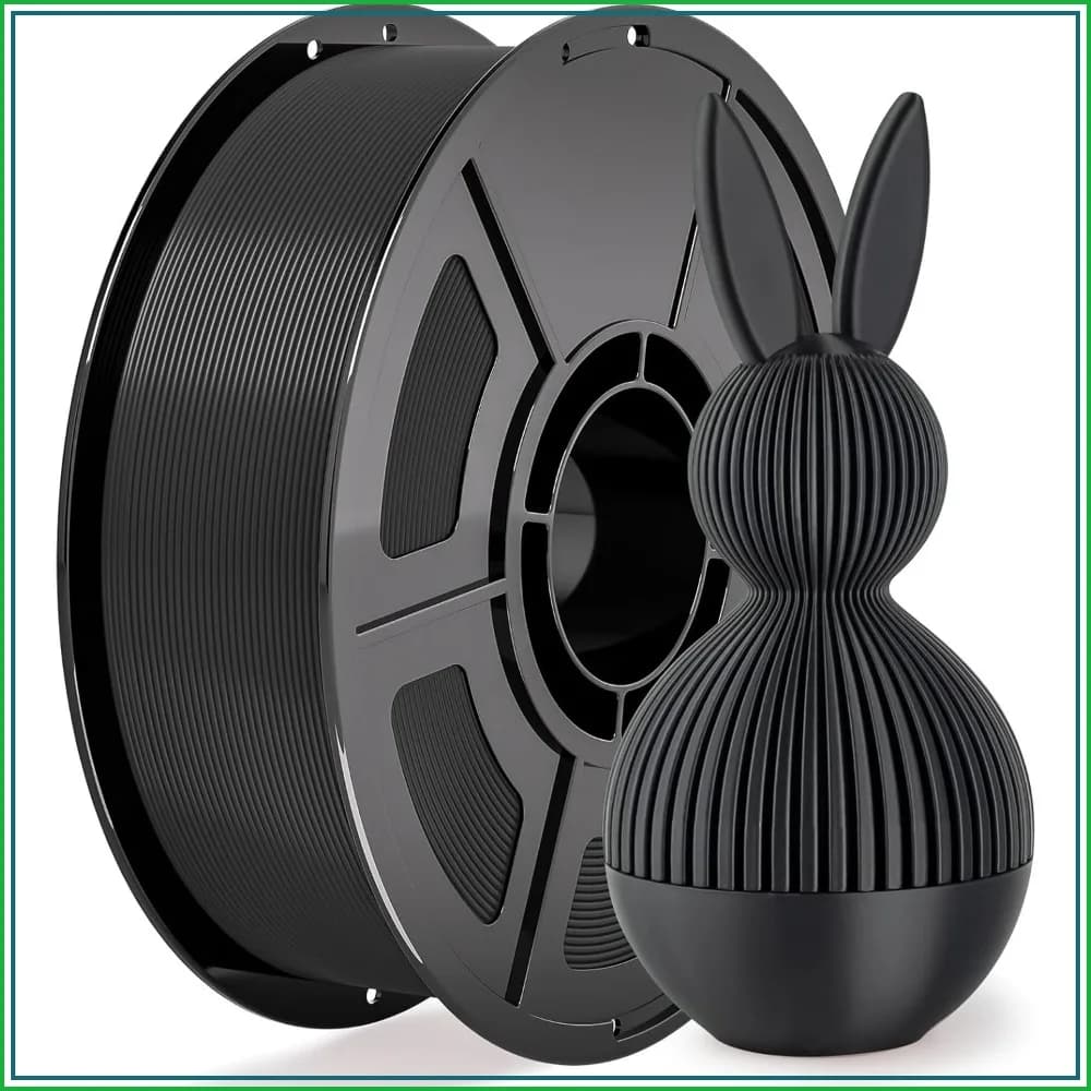 PLA Filament 1.75mm Black, 1kg Spool, High Speed 30-300mm/s, Neatly Wound, ±0.02mm Accuracy