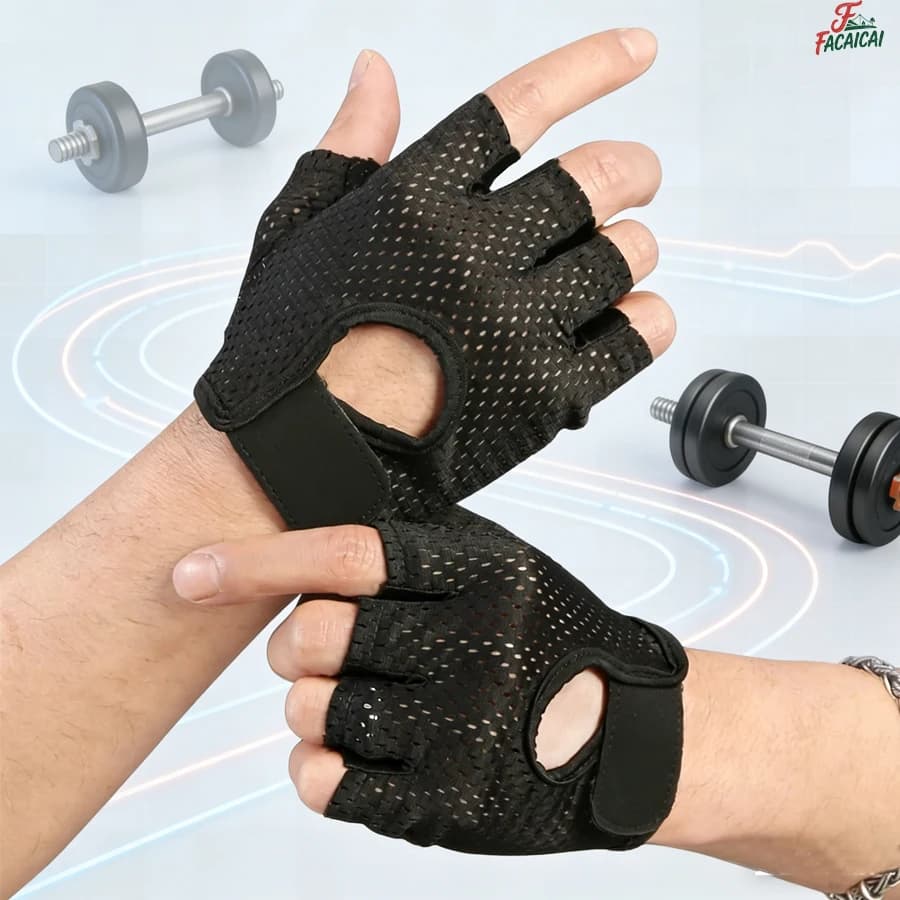 1 pair of super lightweight breathable gloves for weight lifting, for gym, cycling, exercises, breathable, super light, for men and women