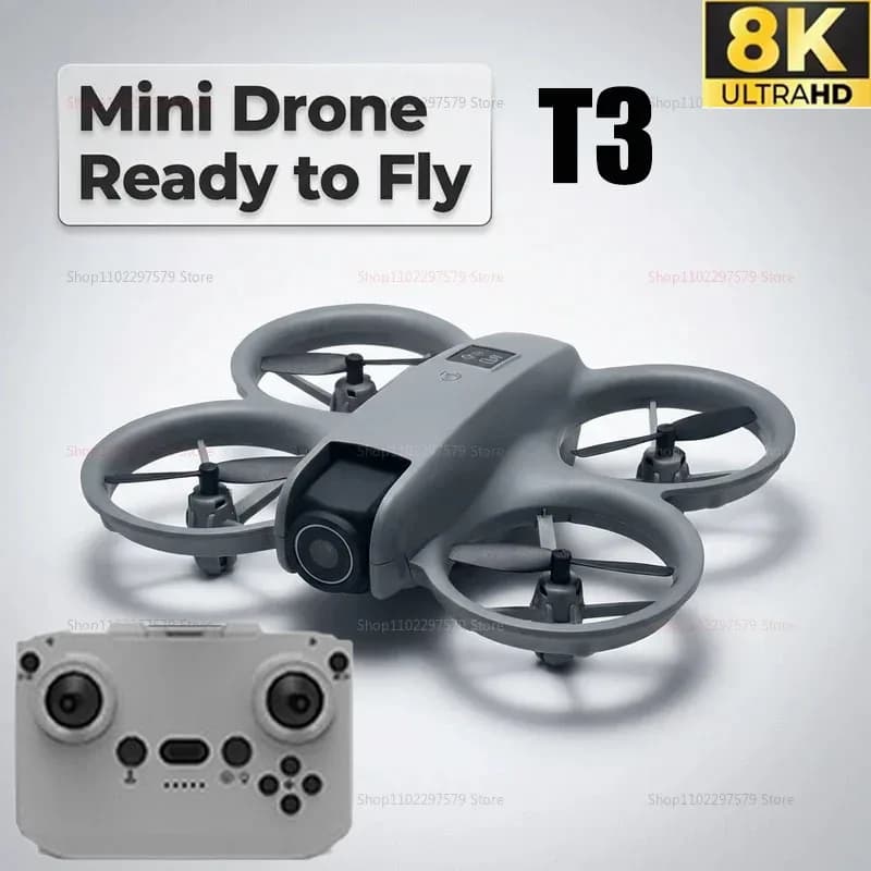 Mini Drone with Camera HD 8K, Aeroplano RC FPV Foldable, Quadricottero con Motor Brushless, Avoiding Adult and Children's Obstacles, RC Toys