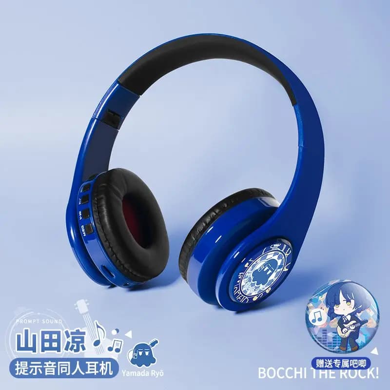 Wireless Bluetooth Headphone Honkai Impact 3 Yamada Ryo HIFI Anime Game Headset Comfortable Folding Game Cosplay Winds Gift