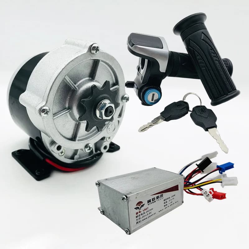 Kit di Decelerazione 24V 250W con Motore a Spazzole, Display LCD e Controller a Manopola