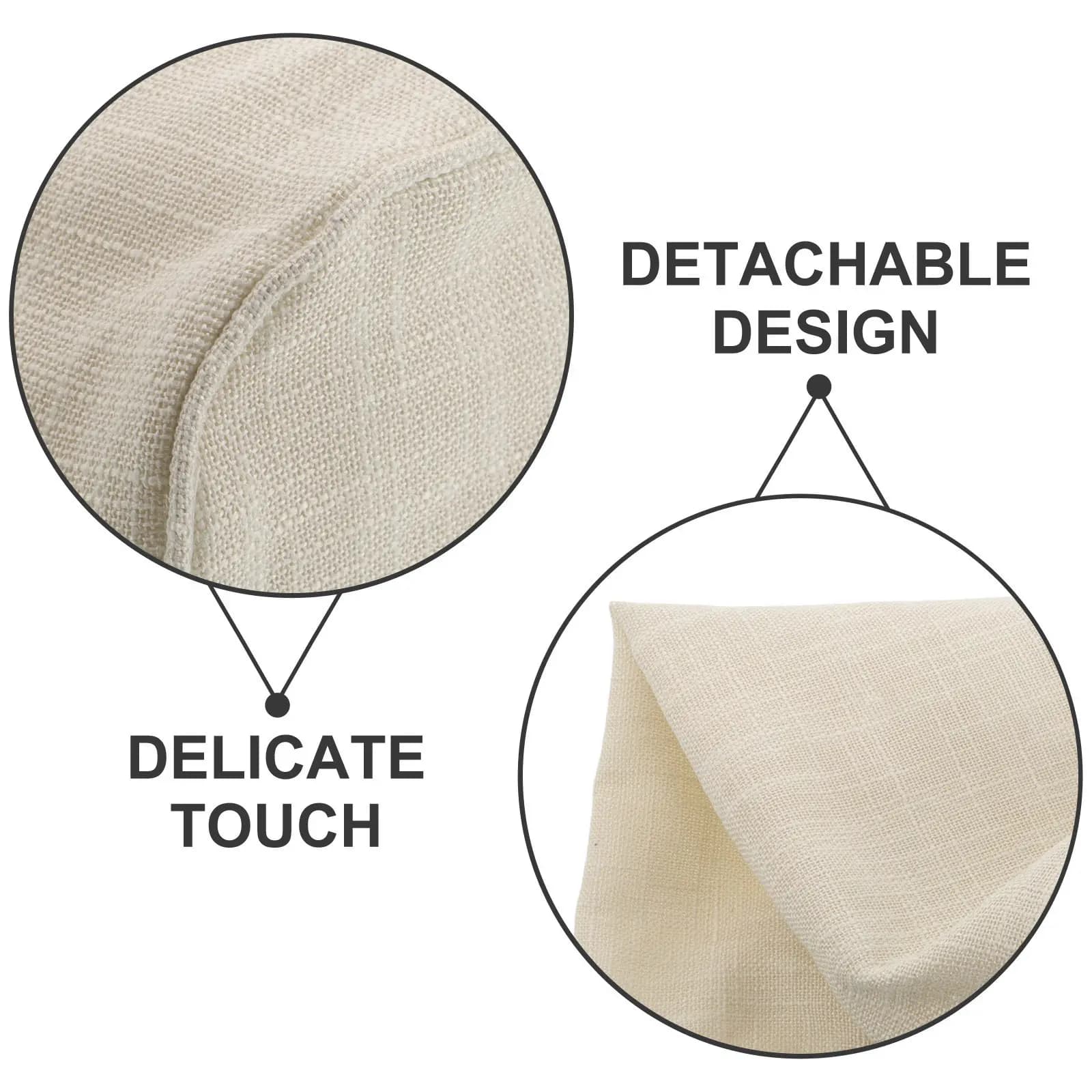Lining cushion cover, round, cylindrical, for lumbar cushion, soft and breathable, for cervical cushion, for home, bed, sofa
