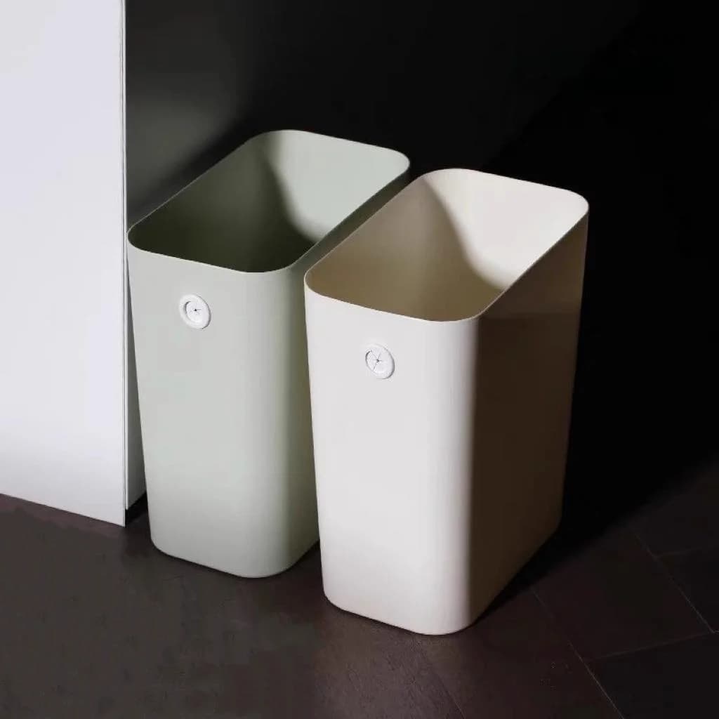 Cestino per Rifiuti Domestici Stretto, Senza Coperchio, in Plastica Quadrata, per Bagno, Cucina, Soggiorno, Camera da Letto, WC