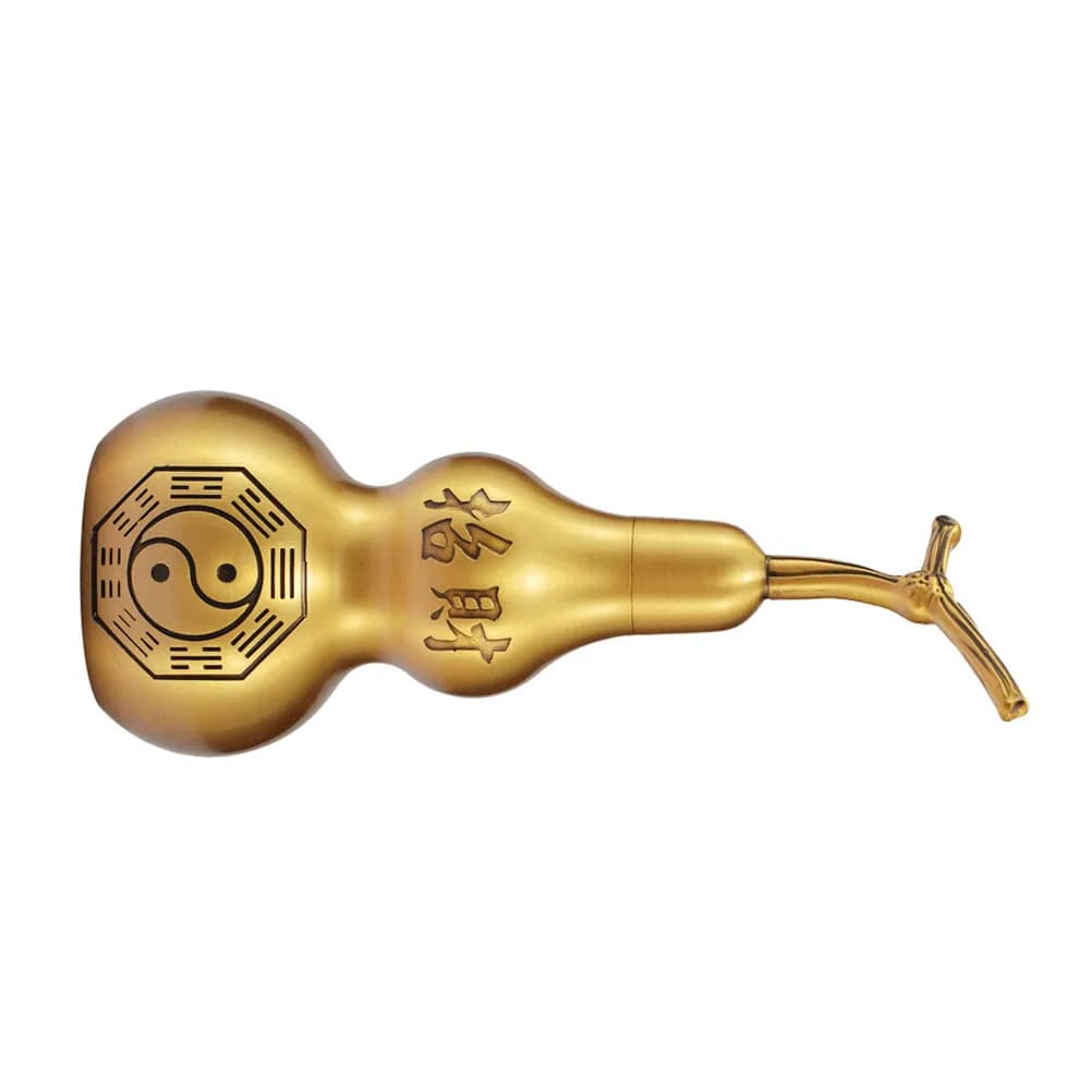 Ciondolo in Rame Puro 7,5 CM Decorativo da Appendere per Auto, Ufficio, Scrivania, Casa - Ciondolo a Zucca in Rame Feng Shui, Amuleto a Pendolo