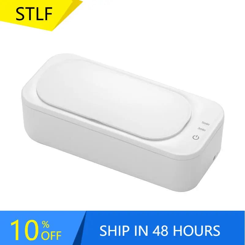 STLF Pulitore ad ultrasuoni per gioielli Occhiali Macchina per la pulizia ad ultrasuoni Pennello per trucco portatile Pulitore ad ultrasuoni per usi domestici