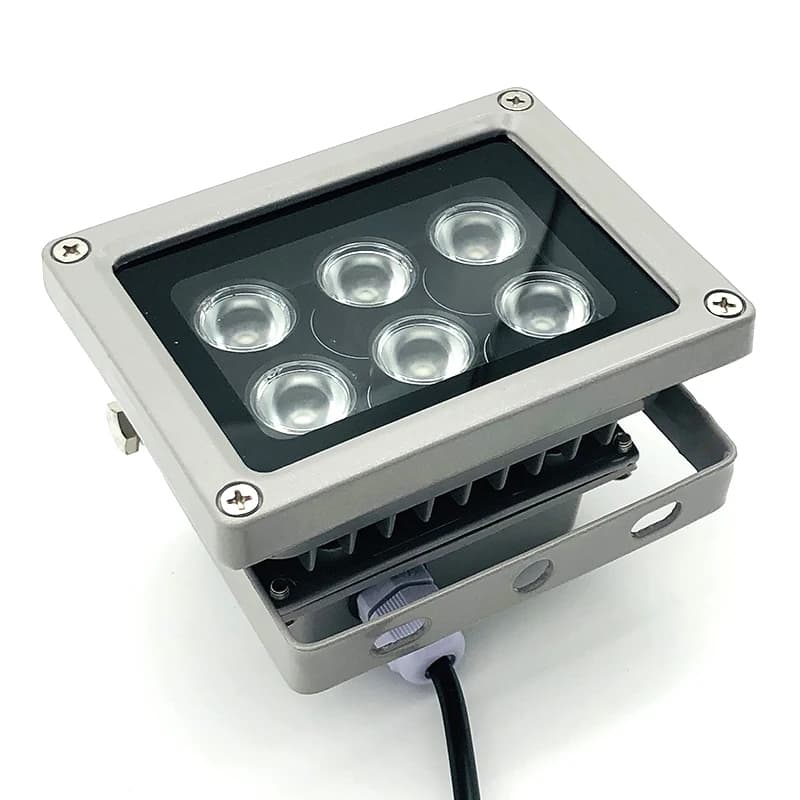 Array Illuminatore IR 6PCS LED Visione notturna a infrarossi CCTV Luce di riempimento con sensore di accensione automatica per telecamera di sorveglianza di sicurezza