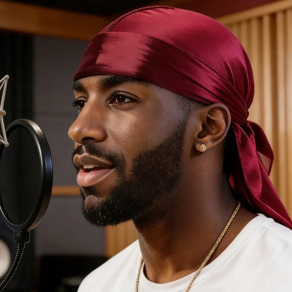 Durag Unisex a Coda Lunga in Seta, Turbante Pirata per Uomini e Donne, Cappello per Perdita di Capelli e Accessorio per Hijab