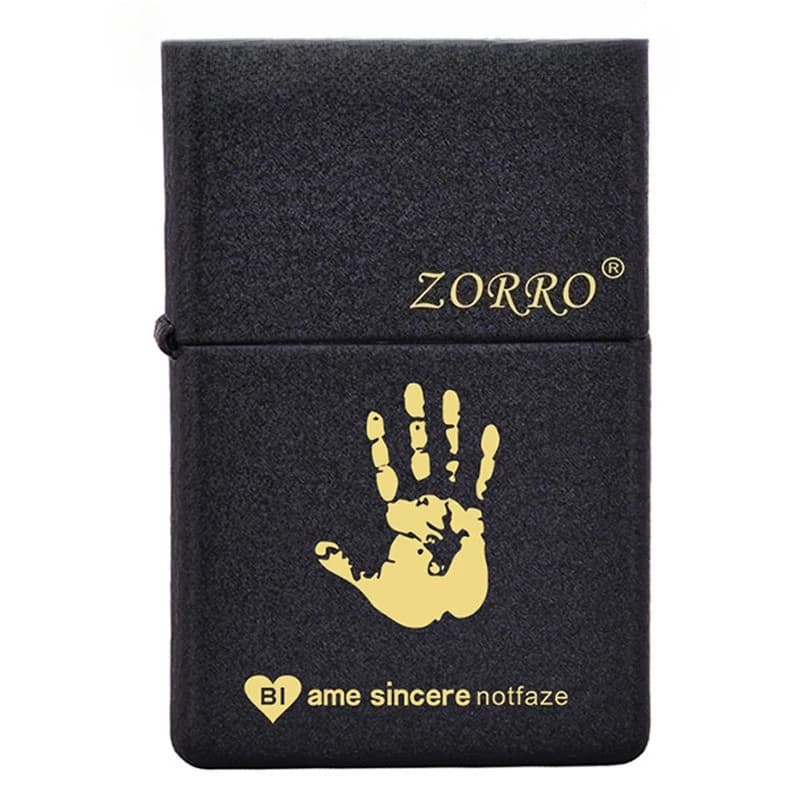 2026 ZORRO New Full Range of Black Matte Logo Kerosenes Windproof High-end Lighters, Classic Personalized Men's Gifts