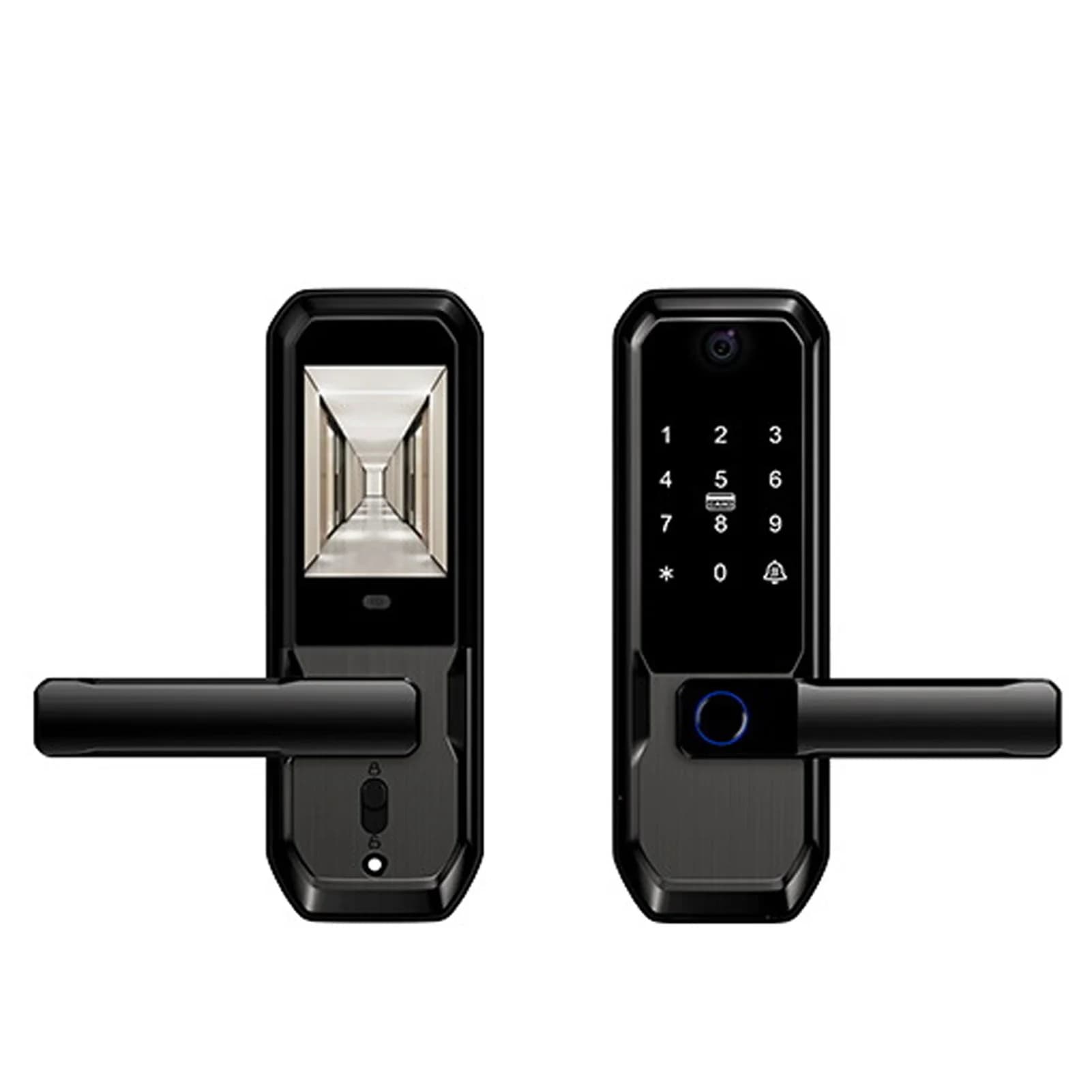 Smart Video Door Lock Doorbell 3.5inch Screen HD Camera Touchscreen Keypad Fingerprint Password WiFi App Keyless Entry Gate Lock