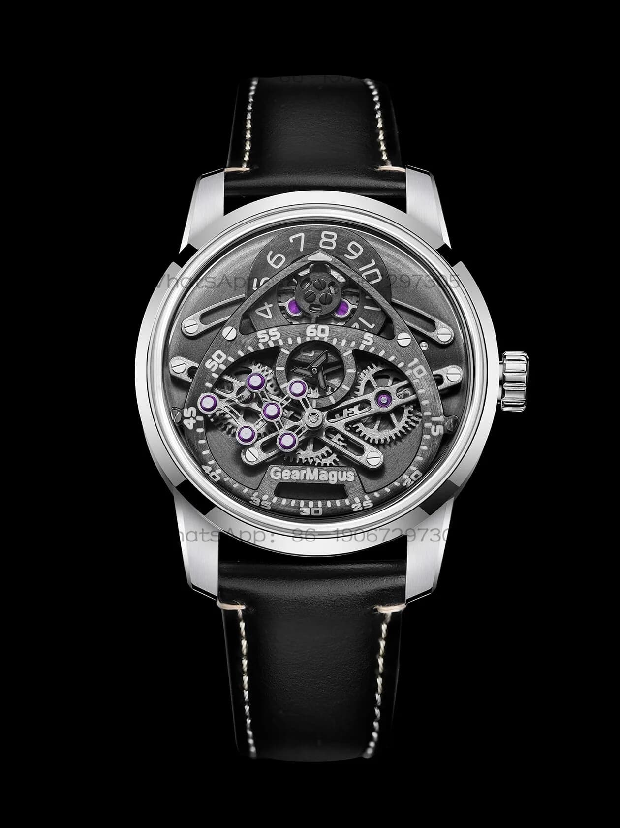 Time IslandGearMagus Magic Time Telescopic Needle Movement Fully Automatic Mechanical Watch Men's Watch Hollow Luminous Fashion
