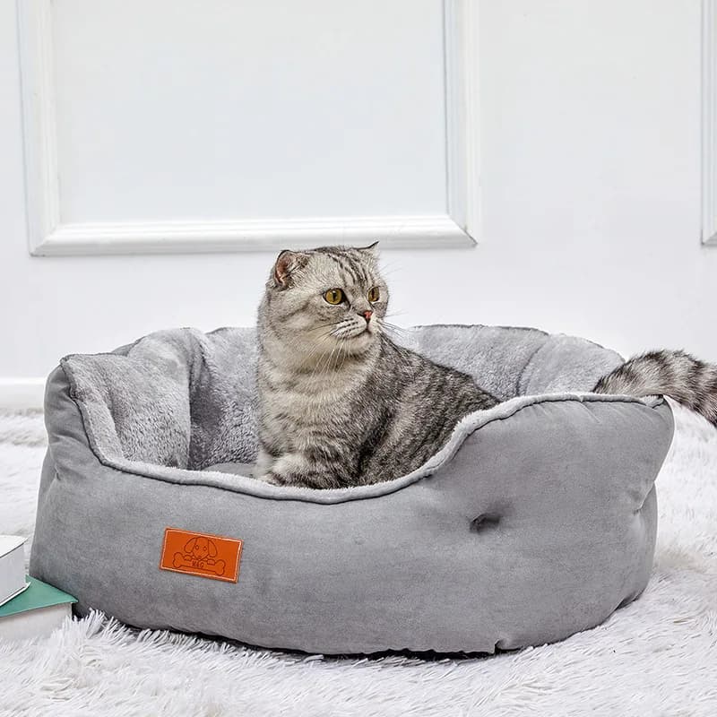 Nuovo Letto per Cani e Gatti in Vendita, Adatto per Tutto l'Anno, Caldo e Confortevole, Simile al Camoscio, Cuccia per Animali Domestici