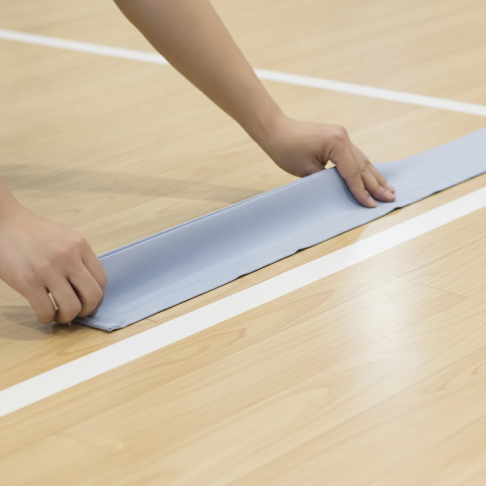 2 Pieces Volleyball Net Marker Lightweight Net Boundary Band with Pocket Sports Equipment Stitched Cloth for Coaches, Gymnasium