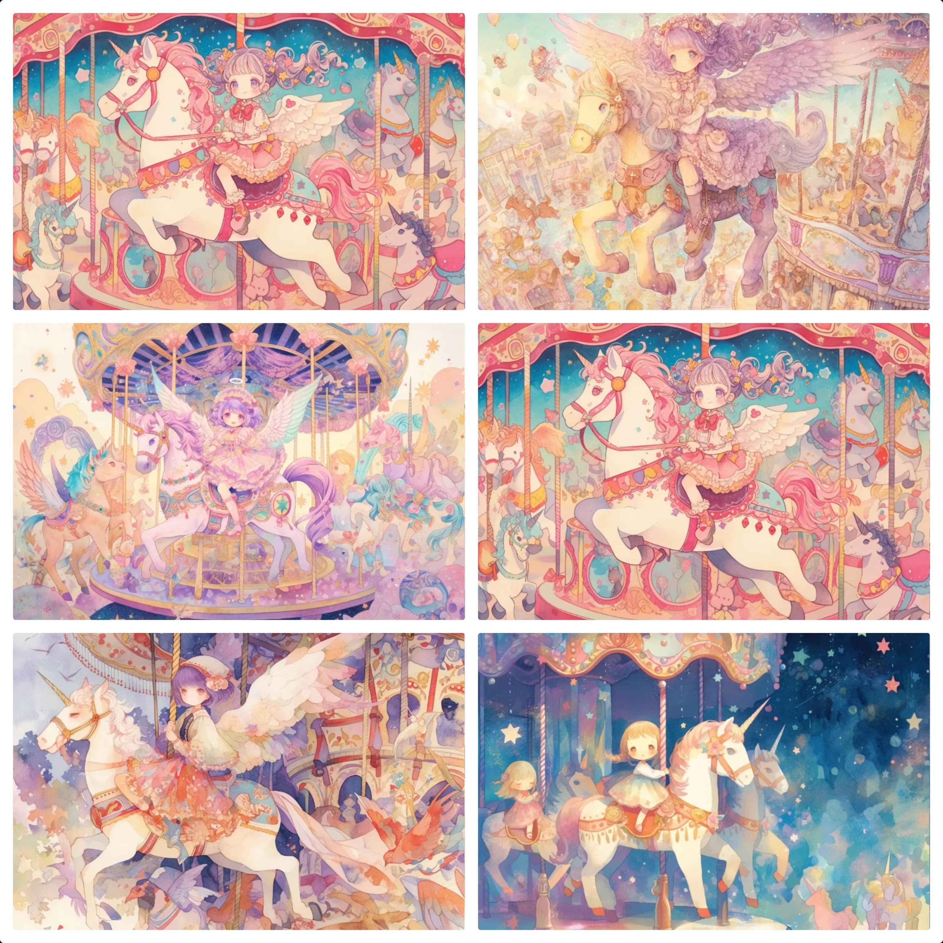5D DIY Diamond Art Painting Kits New Embroidery Mosaic Cross Stitch Carousel And The Girl Home Decor