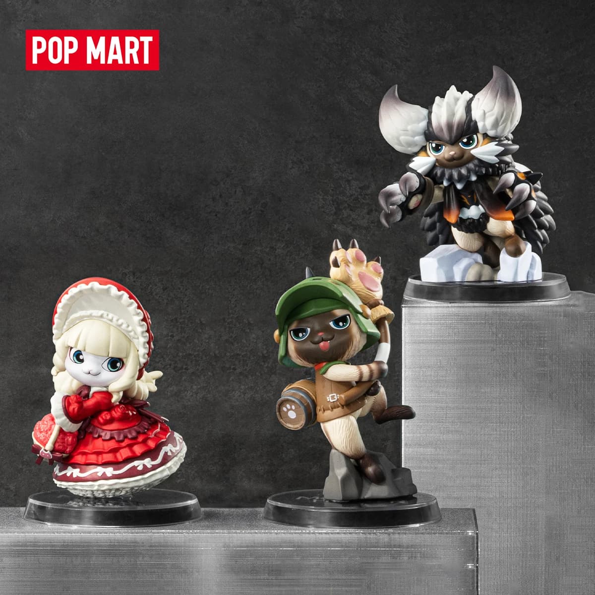 POP MART Monster Hunter Palico Series Blind Box Mystery Box Guess Bag Toys Doll Cute Anime Figure Desktop Ornaments Collection