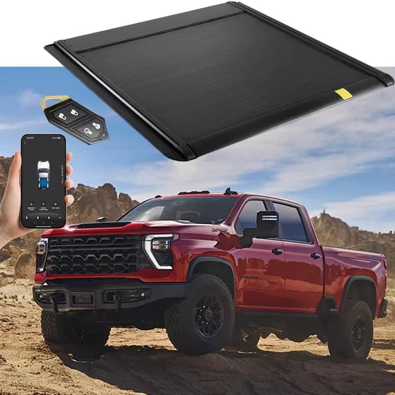 2024-2026 Silverado EV Custom Fit Lega di alluminio Alimentazione elettrica Retrattile Camion Letto Tonneau Copertura Installazione senza trapano