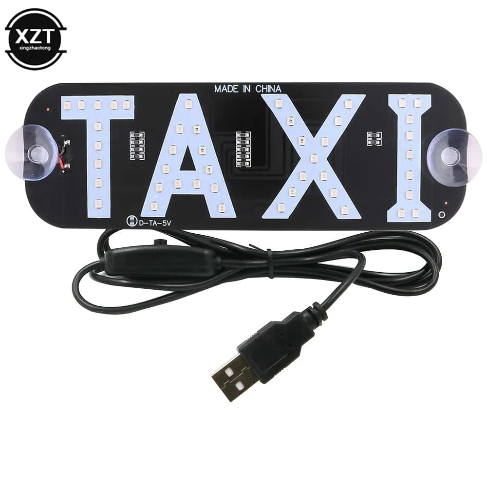 Taxi Led Car Windscreen Cab Indicator Lamp 12V Sign Bulb Windshield Taxi Guiding Lights Panel With on/off Switch LED Light