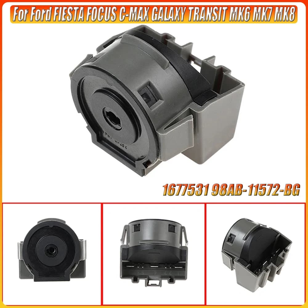 Misura Per Ford FIESTA FOCUS C-MAX GALAXY TRANSIT MK6 MK7 MK8 Auto Interruttore di Avviamento di Accensione Auto Accessorio Plasitc Nero # 1363940