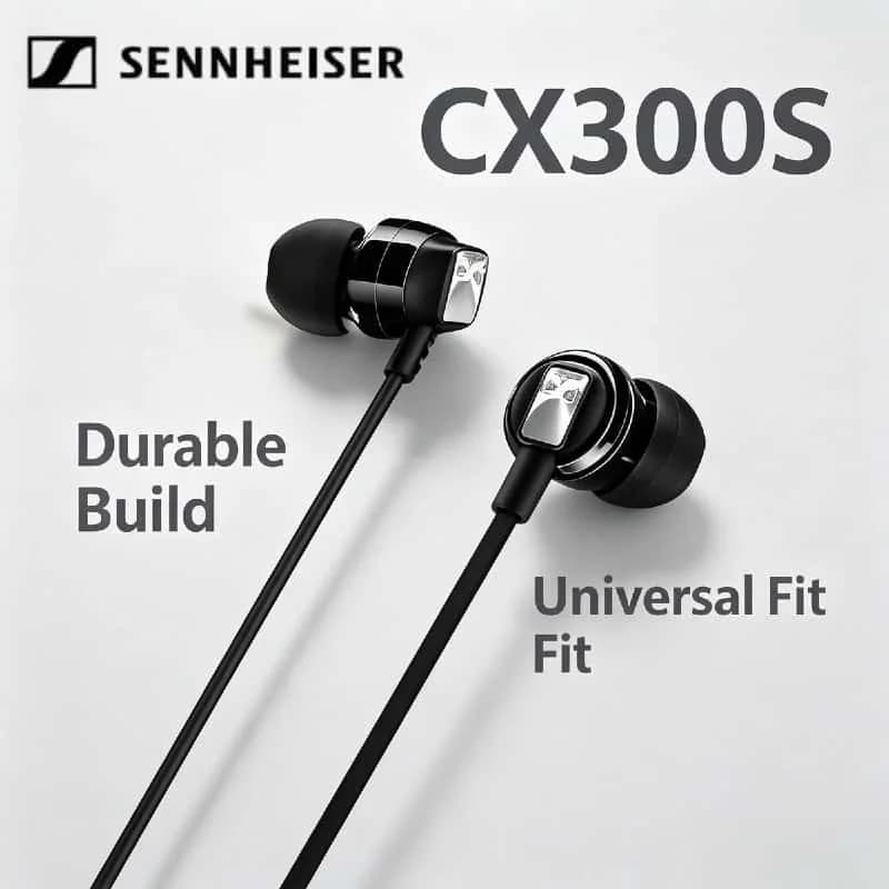 Cuffie In-Ear Cablate Sennheiser CX300S 2026 per Gaming e Musica, Isolamento Acustico, Controllo Remoto Intelligente, Suono Puro
