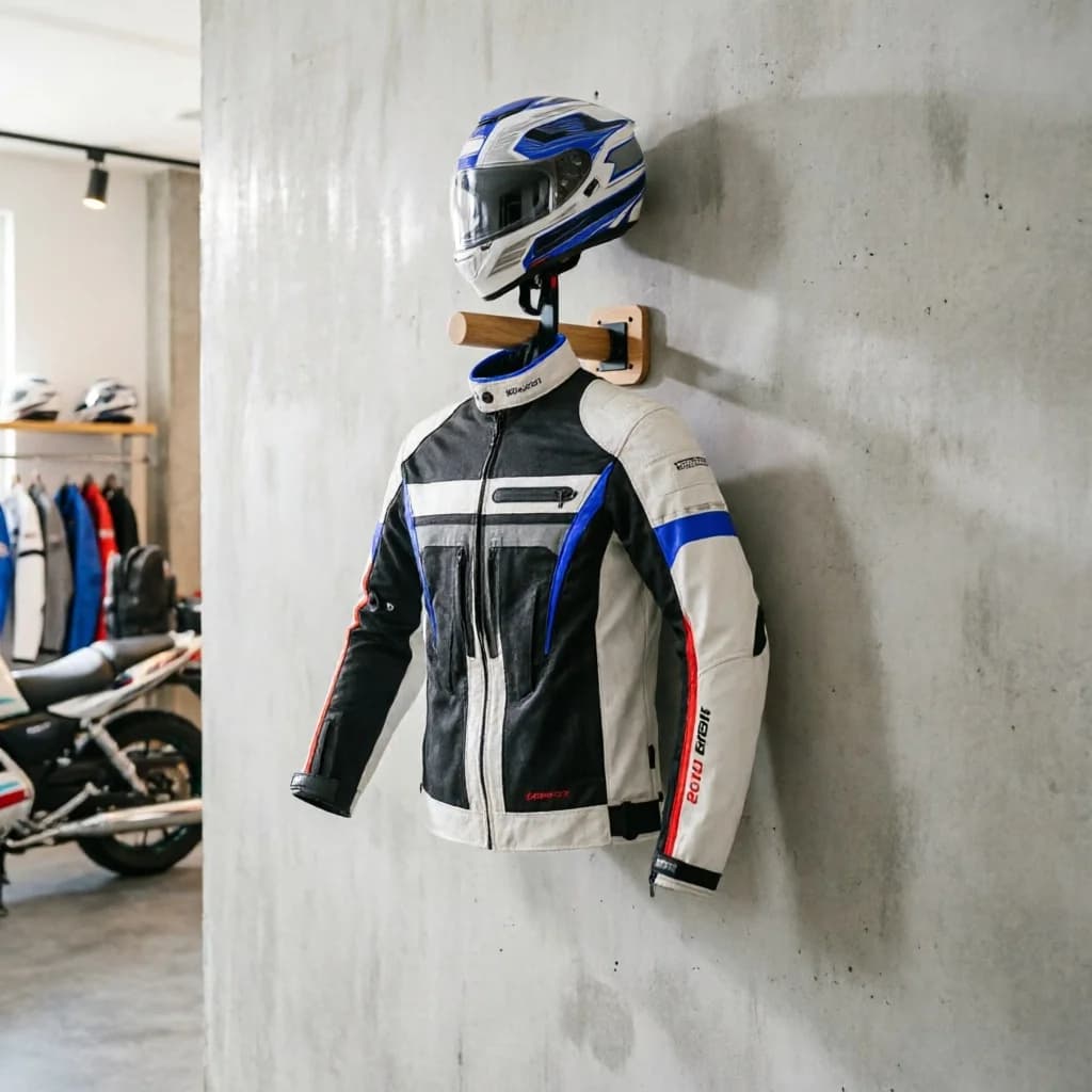 Supporto da Parete per Casco Moto, Porta Casco e Giacca per Moto, Attrezzatura per Calcio e Ciclismo