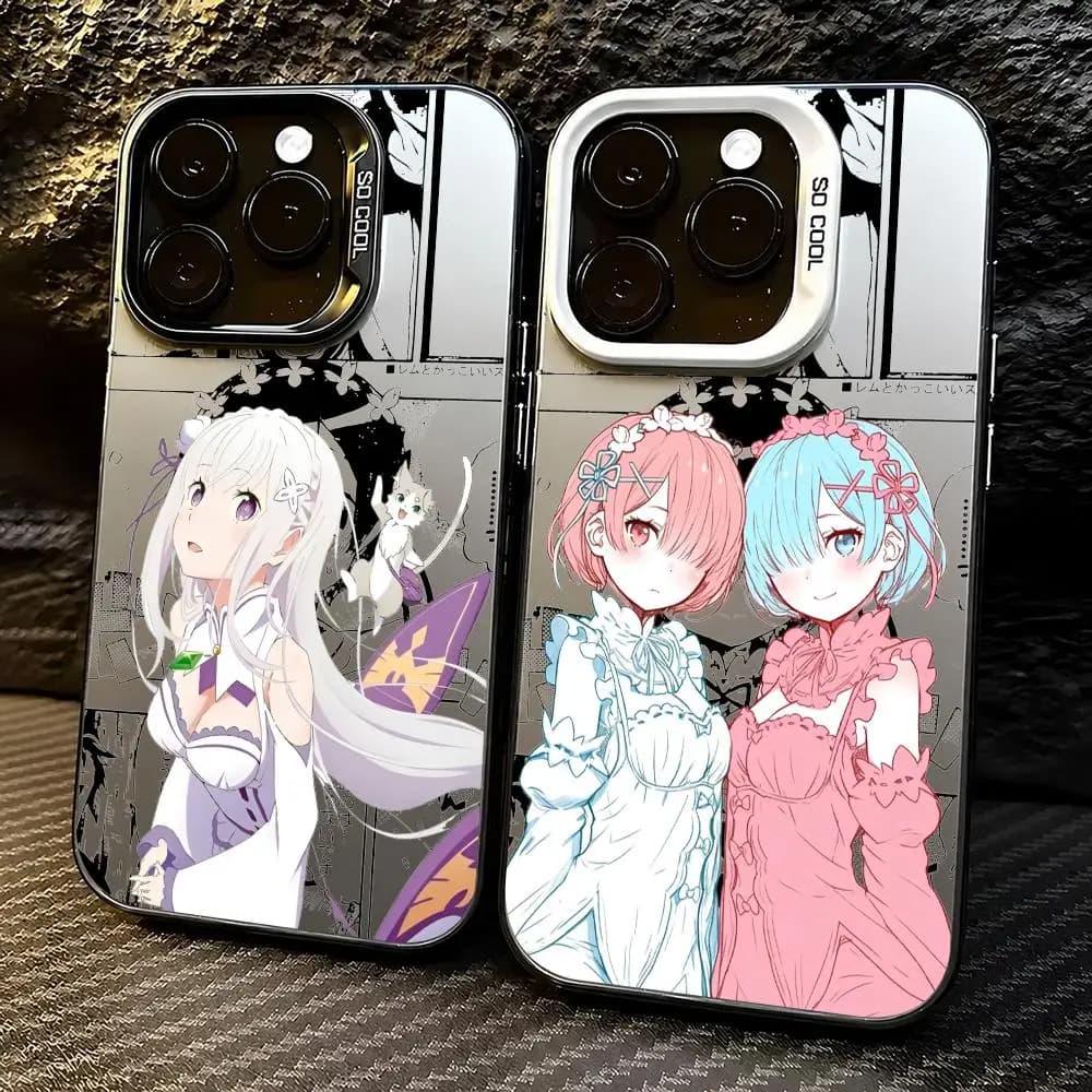 Re zero Phone Case Iridescent TPU Soft-Touch Protective Case for iPhone 11 12 13 14 15 16 17 Pro Max