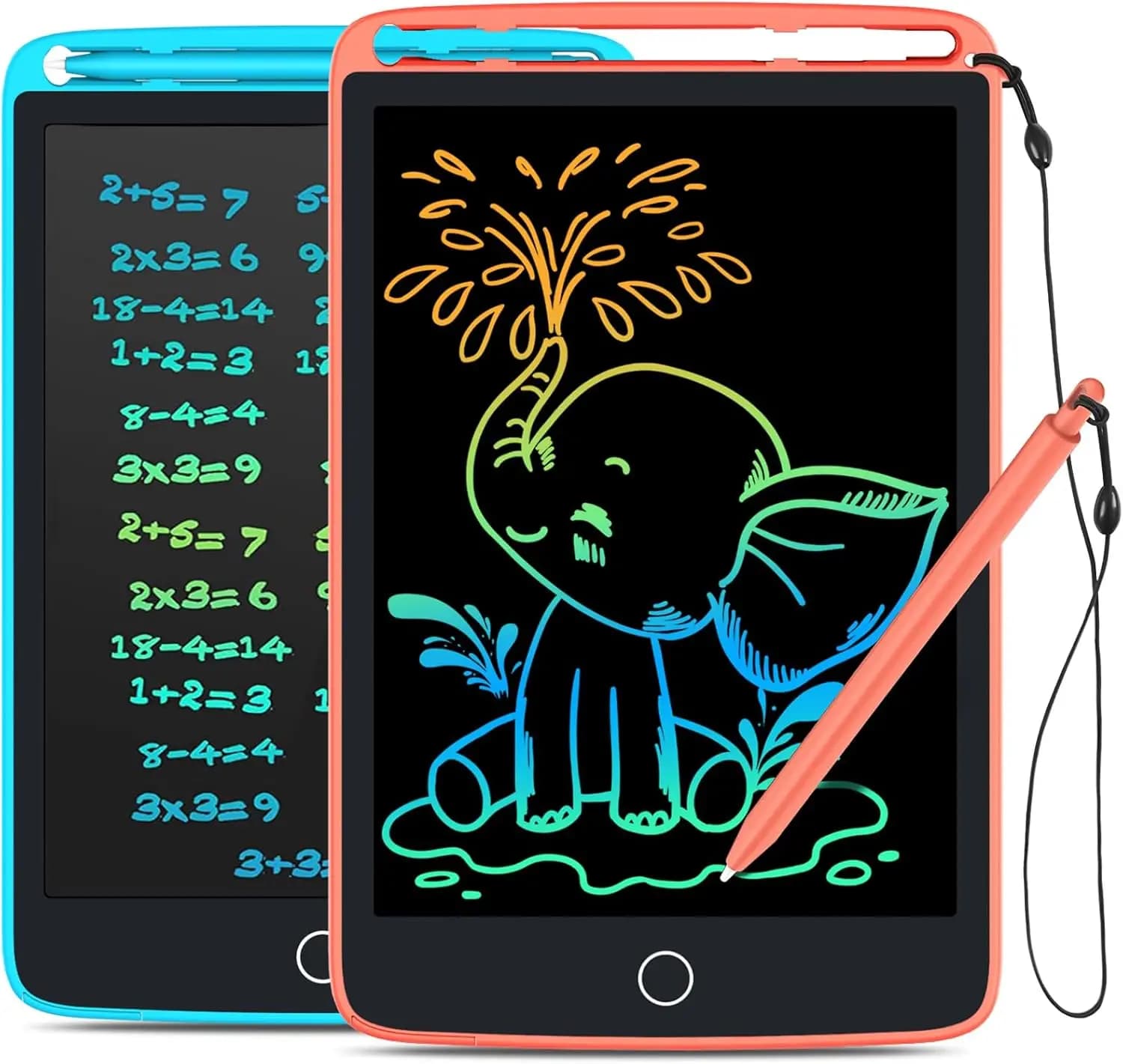 Set di 2 Tavolette LCD per Scrittura con Magneti per Frigorifero, Lavagna per Appunti in Cucina e Disegni per Bambini, 8,5 Pollici Blu e Rosa