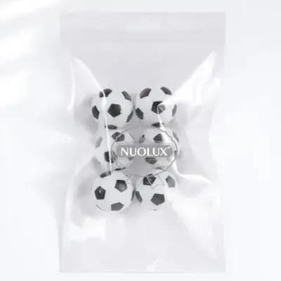 Mini palline da calcio da tavolo bianche nere da 6 pezzi 32 mm consigliate per tavoli da calcio da tavolo Striker Roma da 135 cm di lunghezza