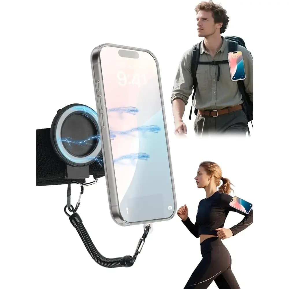 Clip Magnetica Universale per Cintura/Zaino, Supporto per Telefono per Corsa, Escursionismo, Viaggi, Attrezzatura Tattica, Accessori per Porta-Placche