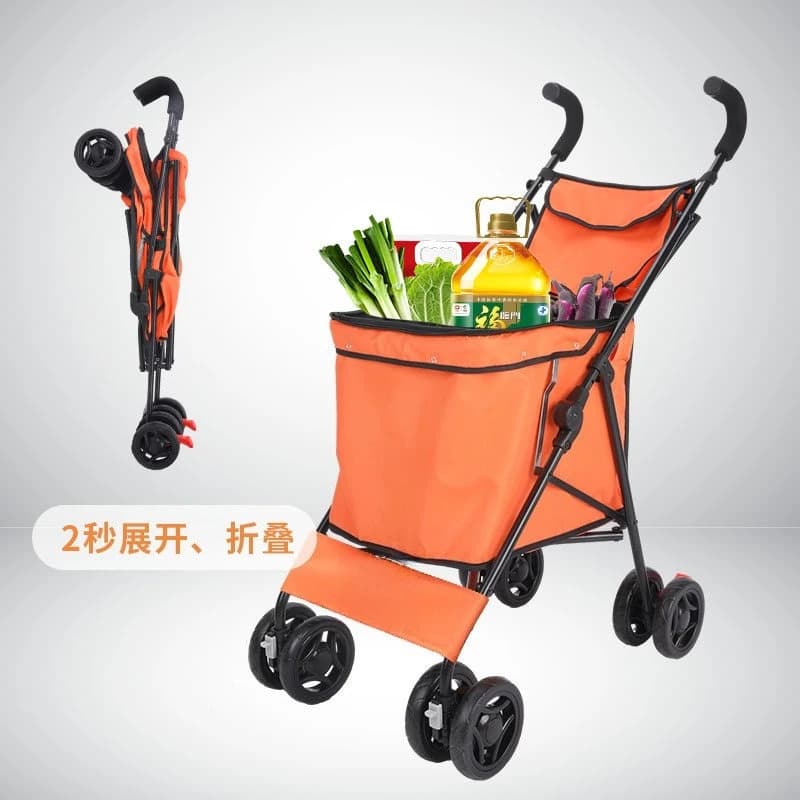 Passeggino per animali domestici cane gatto gita piccolo e medio portatile multi-pieghevole semplice carrello da viaggio all'aperto