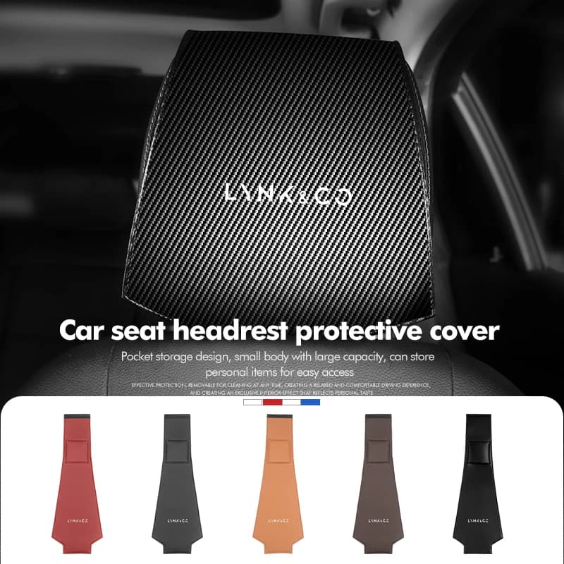 Universal Car Seat Headrest Pillow Protector Cover Accessories For LYNK&CO 01 Phev 02 03+ 05 06 09 PHEV 09 MHEV
