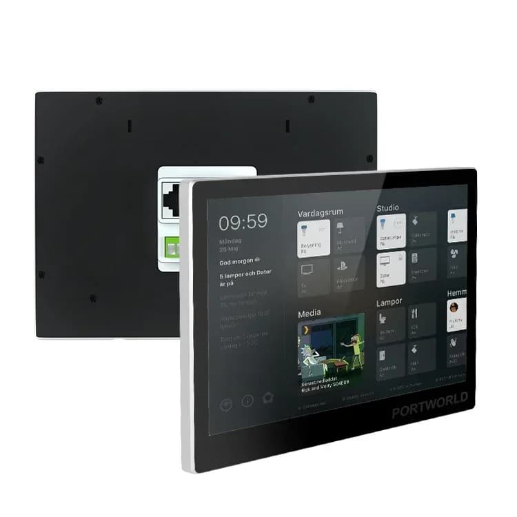 2025 YC-SM10P Domotica intelligente Touch screen IPS da 10 pollici display paesaggistico Android AIO POE tablet montaggio a parete