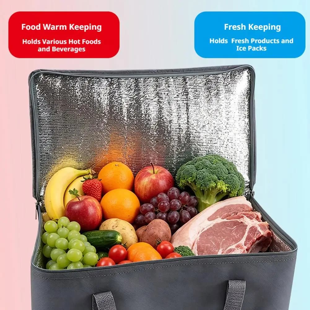 Picnic Thermal Insulated Bag for Food Beer Outdoor Thickened Aluminum Film Cooler Bags Camping Handbag Waterproof Lunch Box