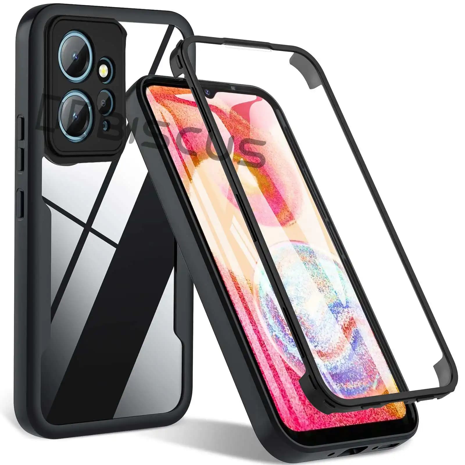 360 gradi di Caso Cover per Xiaomi Redmi Note 13 12 Pro 11 10 5G Redmi 13C 12C 10C A2 A1 Trasparente Della Copertura Della Protezione
