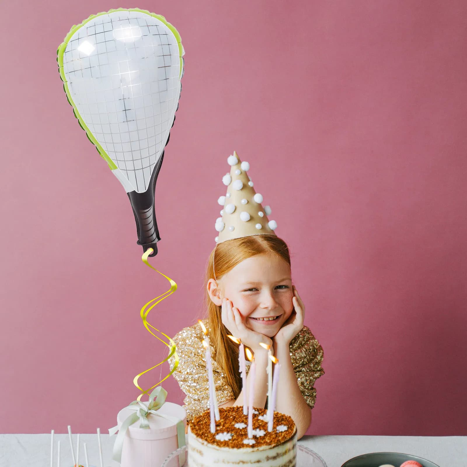 Set di 6 Palloncini Gonfiabili a Forma di Racchetta da Tennis, Decorazioni per Feste Sportive, Articoli per Compleanni a Tema Tennis, Lauree, Matrimoni