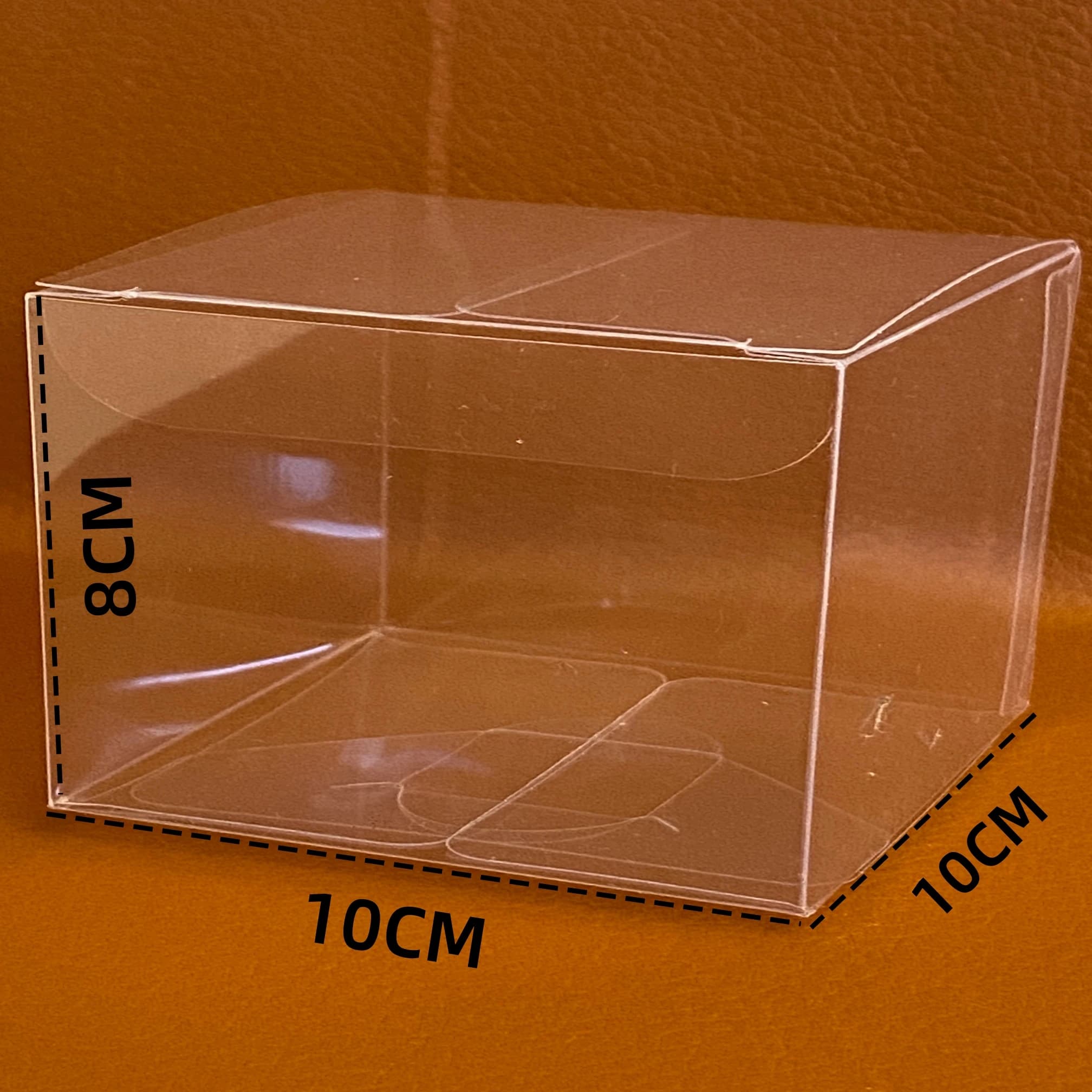 50 pezzi di scatole quadrate pieghevoli in plastica trasparente PET da 10X10X8 cm (3,94X3,94X3,15 pollici) per esposizione, confezioni regalo in PVC trasparenti per bambole